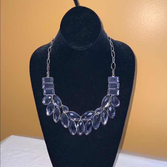 African amethyst and sterling silver necklace Handmade...